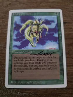 Living Artifact SIGNED Revised Ed Anson Maddocks Magic The Gathering - Image 1
