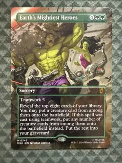 MTG Earth’s Mightiest Heroes #0349 Borderless Rare Marvel Super Heroes (MSH) - Image 2
