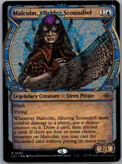 Malcolm, Alluring Scoundrel (Showcase) R The Lost Caverns of Ixalan 293 NM - Image 1