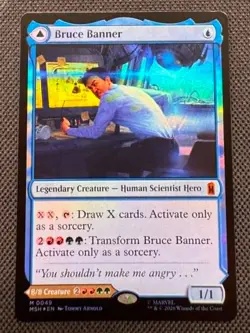 🌈 FOIL - Bruce Banner The Incredible Hulk - MTG Marvel Super Heroes - NM/M - Image 1