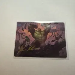 MTG Marvel Super Heroes Art Series Hulk Smash! 10/45 Foil Signed Chris Rahn - Image 2
