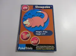 Slowpoke PokeTrivia Burger King Pokemon Card Played - Image 1