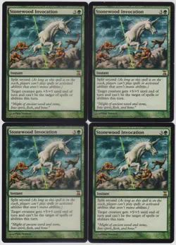 MTG 4X Stonewood Invocation X4 Time Spiral Magic - LP/NM - Image 1