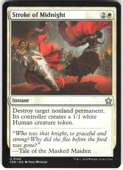Stroke of Midnight 148 Foundations FDN U MTG Magic The Gathering U LP - Image 1