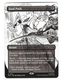 MTG Fatal Push #7014 – Secret Lair Spider-Man Sketch Variant - Image 1