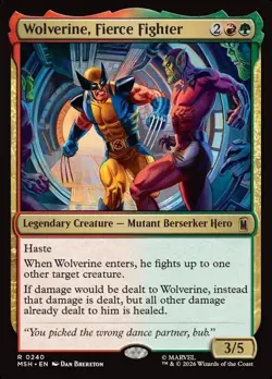 Wolverine, Fierce Fighter Marvel Super Heroes #240 Magic TCG - Image 1
