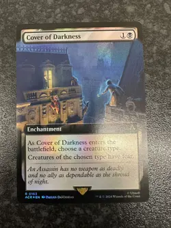 MTG: Cover Of Darkness ⭐ Extended Full Art Foil ⭐ Assassin's Creed [ACR] #163 - Image 1
