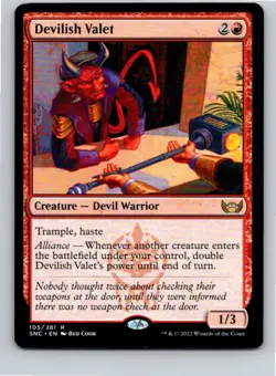 Magic the Gathering Devilish Valet Streets of New Capenna MTG Free Shipping! - Image 1