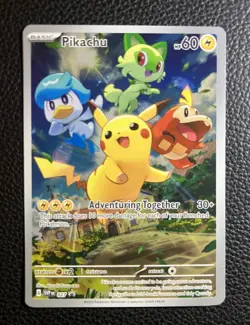 Pokemon TCG Pikachu 027 Paldea Evolved Black Star Promo - Image 1