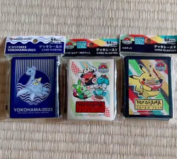 Pokemon World Championships 2023 Yokohama Japan Playmat + Sleeves All 3 Type JP - Image 2