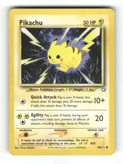 Pikachu - 70/111 - Neo Genesis - Pokemon - Common - MP - Image 1