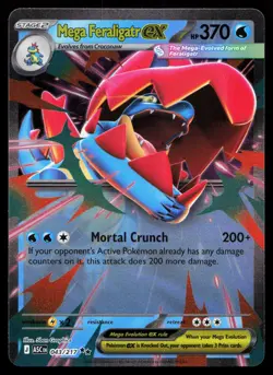 Mega Feraligatr ex 043/217 NM Ascended Heroes Double Rare Pokemon - Image 1