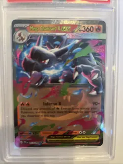 2025 POKEMON PFL EN-PHANTASMAL FLAMES 013 - MEGA CHARIZARD X EX 013/094 - PSA 9 - Image 2