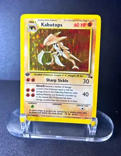 Pokemon Fossil - Kabutops 9/62 1st Edition Holo - Image 1