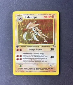 Pokemon Fossil - Kabutops 9/62 1st Edition Holo - Image 2