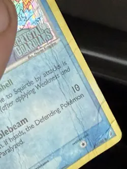 Pokemon Card EX Crystal Guardians squirtle Stamped Starter Crease 64/100 - Image 4