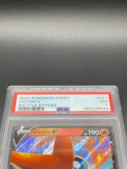 2021 Pokemon Victini V EX Battle Styles 021/163 PSA Near Mint 7 - Image 3