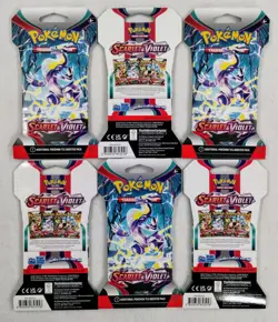 6 - Pokemon TCG Scarlet & Violet Sleeved Booster Pack - 10 Cards Each (60 Cards) - Image 2
