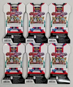 6 - Pokemon TCG Scarlet & Violet Sleeved Booster Pack - 10 Cards Each (60 Cards) - Image 3