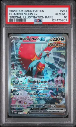 2023 POKEMON PAR EN-PARADOX RIFT #251 ROARING MOON EX PSA 10 - Image 1