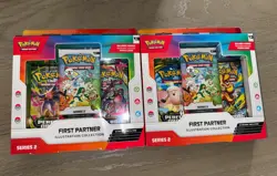 TWO SEALED Pokemon First Partner Illustration Collection Boxes Series 2 - Image 1