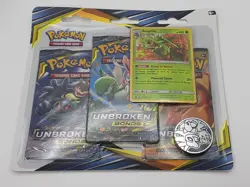 Pokemon Sun & Moon Unbroken Bonds 3-Pack Blister Sceptile New/Factory Sealed - Image 2