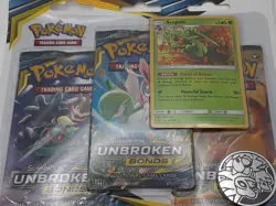 Pokemon Sun & Moon Unbroken Bonds 3-Pack Blister Sceptile New/Factory Sealed - Image 3