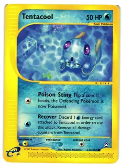 Pokemon TCG Tentacool Aquapolis 113/147 Common LP - Image 1