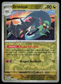 Drakloak 129/167 Common Twilight Masquerade Pokemon Reverse Holo Near Mint - Image 1