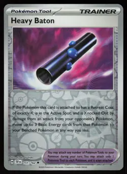 Heavy Baton 151/162 Uncommon Temporal Forces Pokemon Reverse Holo Near Mint - Image 1
