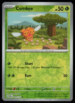 Combee 008/197 Common Obsidian Flames Pokemon Reverse Holo Near Mint - Image 1