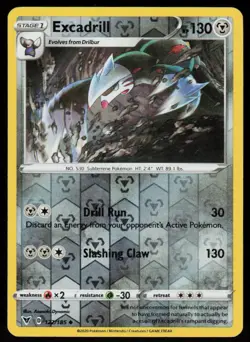 Excadrill 122/185 Uncommon Vivid Voltage Pokemon Reverse Holo Lightly Played - Image 1