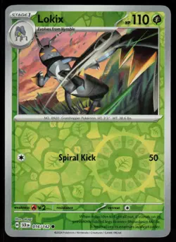 Lokix 16/142 Common Stellar Crown Pokemon Reverse Holo Near Mint - Image 1