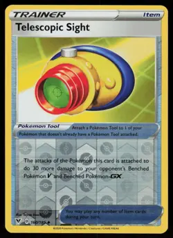 Telescopic Sight 160/185 Uncommon Vivid Voltage Pokemon Reverse Holo LP - Image 1