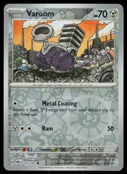 Varoom 124/167 Common Twilight Masquerade Pokemon Reverse Holo Near Mint - Image 1