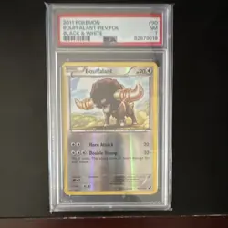 Pokemon TCG 2011 Bouffalant 90/114 Black & White Reverse Holo Uncommon PSA 7 - Image 1