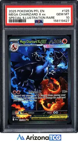 Pokemon 2025 Mega Charizard X ex 125/094 SIR Phantasmal Flames GEM MINT PSA 10 - Image 1