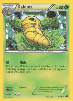 KAKUNA 2/116 UNCOMMON PLASMA FREEZE POKEMON NEAR MINT - Image 1