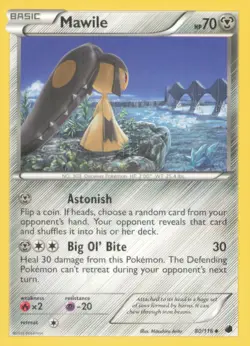 MAWILE 80/116 UNCOMMON PLASMA FREEZE POKEMON NEAR MINT - Image 1