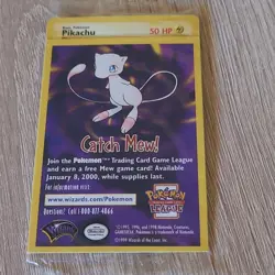Sealed Wizards of the Coast Pokemon TCG Mew 50 HP Catch Mew League Promo 1999 - Image 1