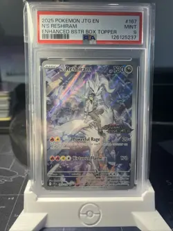PSA 9 N's Reshiram Journey Together Stamped Box Topper Pokemon #167 - Image 1