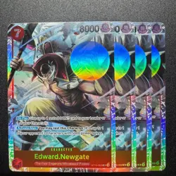 4x Edward Newgate ST15-002 SR - One Piece TCG English Playset Near Mint - Image 1