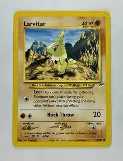 Larvitar 2002 Pokemon Neo Destiny Unlimited Common #70/105 * Light Play - Image 1