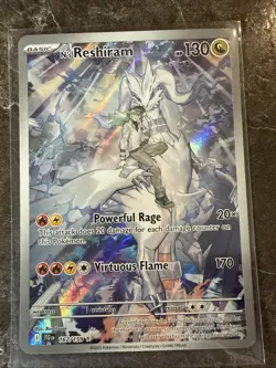 Pokemon N's Reshiram SV09 Illustration Rare Holo 167/159 130 HP English - Image 1