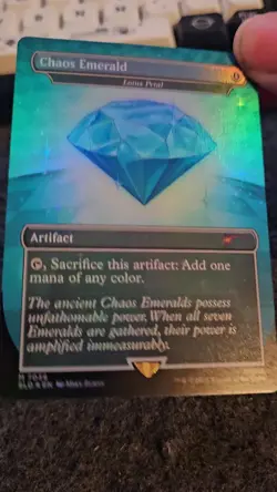 Chaos Emerald (7036) Blue Foil - Lotus Petal - Sonic Secret Lair - Magic MTG - Image 2