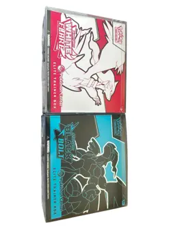 Black Bolt & White Flare POKEMON CENTER ETB Elite Trainer Box w/ Plastic Cases - Image 1