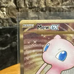 Mew EX Gold Metal Card #205/165 SV Scarlet & Violet 151 Pokemon UPC Promo - Image 5