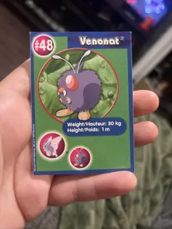Venonat - #48 PokeTrivia Burger King Promo - Pokemon TCG - 1999 - Image 1