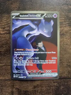 Team Rockets Mewtwo EX 281/217 SIR Ascended Heroes Full Art Holo Pokemon TCG, NM - Image 1