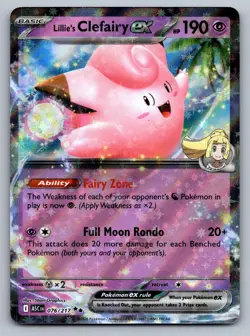 Lillie's Clefairy ex 076/217 Double Rare Ascended Heroes Pokemon NM - Image 1